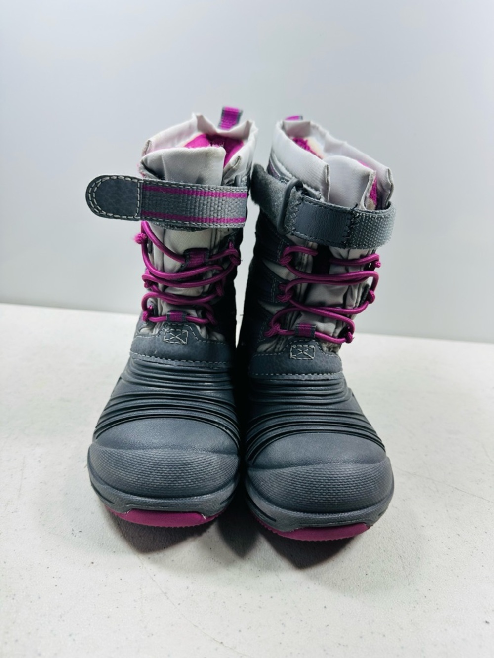 Merrell Gray and Pink Kids Waterproof Snow Boots - Picture 2 of 6